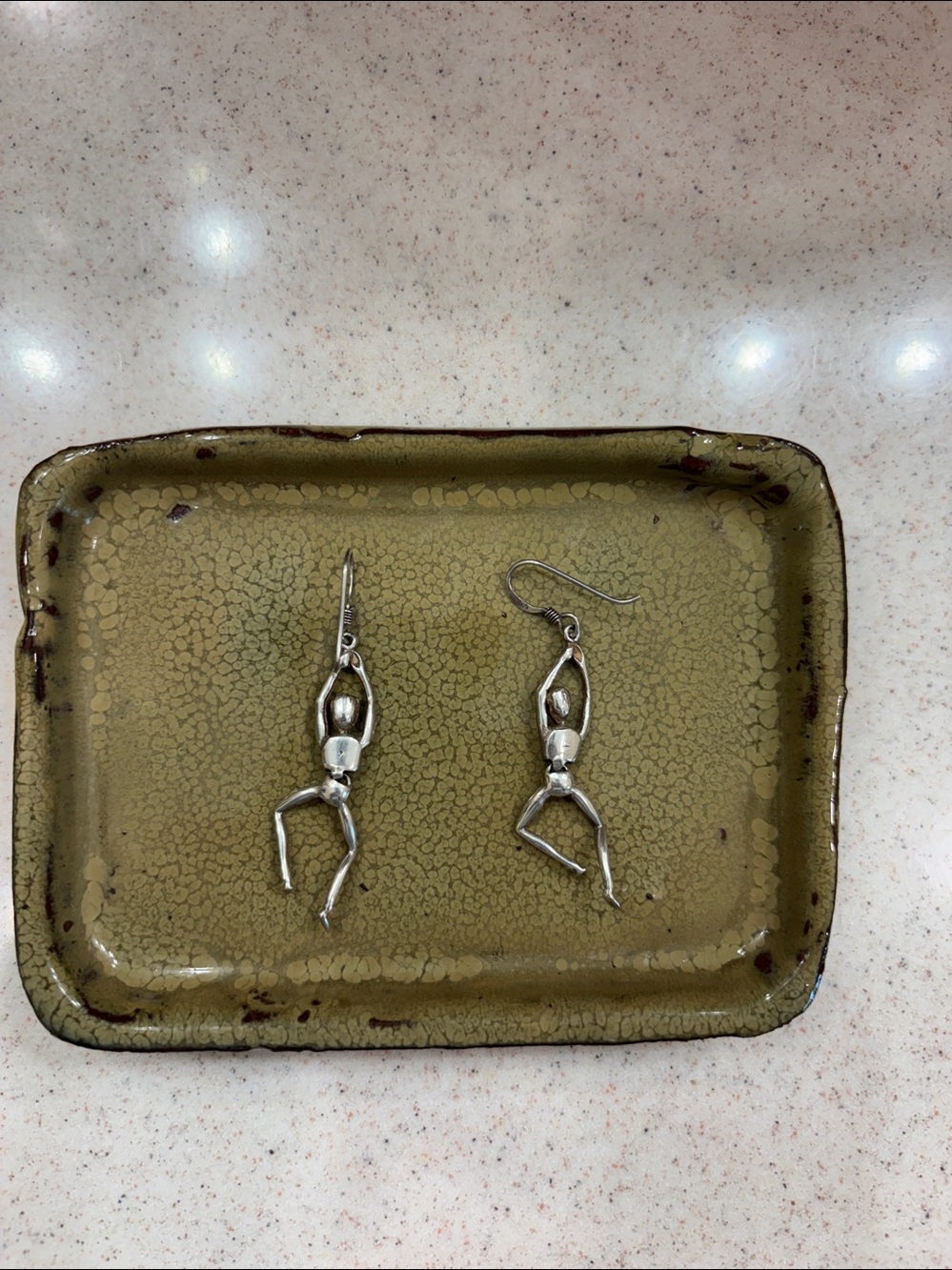 Sterling Silver Moving Man earrings - Picture 2 of 5
